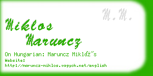 miklos maruncz business card